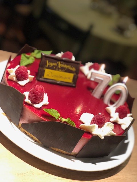 Gateau anniversaire framboise 